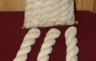 Yarn made from our alpaca fleece